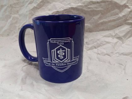 Чаша за кафе с лого на МУ-Варна